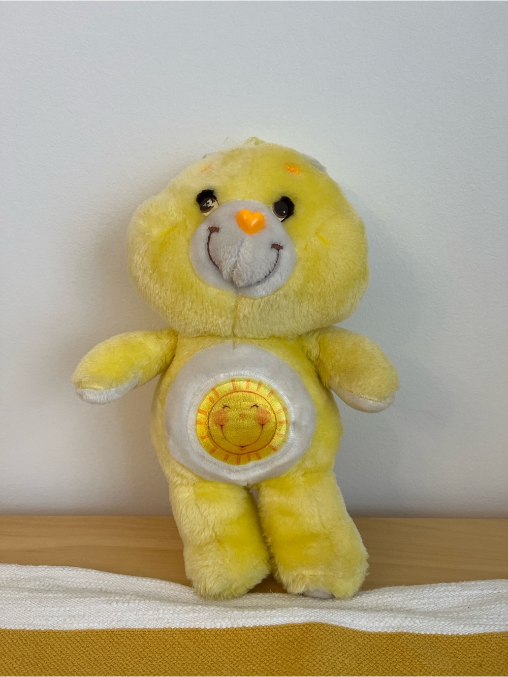 Care Bears Funshine Bear 1980s vintage 14”